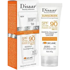 Disaar Sunscreen SPF 90 Instant Protection UVA UVB Foundation PA plus plus plus Oil Free Sunblock Cover Protect Perfectly Moisturizing Coverage Surge 40g -317126977 - Rokomari